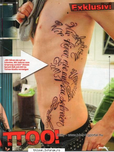 Bill a recunoscut ca si-a facut un nou tatuaj. - Chris - B I L L  K A U L I T Z